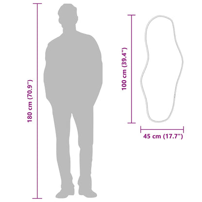 Wandspiegel Schwarz 100x45 cm