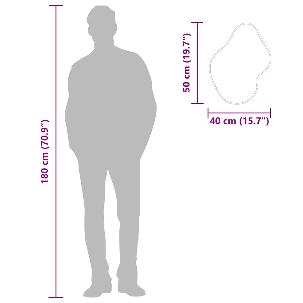 Wandspiegel Schwarz 50x40 cm