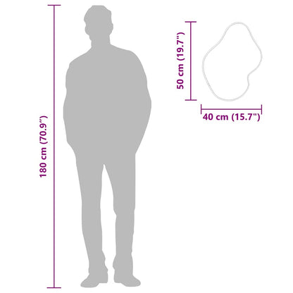 Wandspiegel Schwarz 50x40 cm