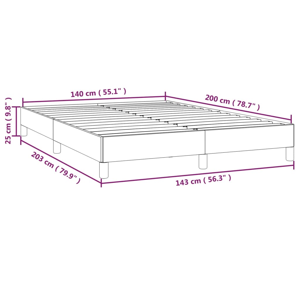 Bettgestell ohne Matratze Grün 140x200 cm Stoff