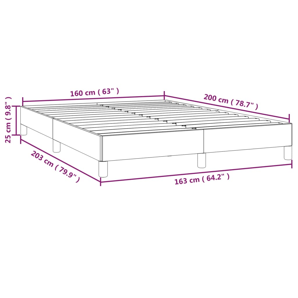 Bettgestell ohne Matratze Grün 160x200 cm Stoff