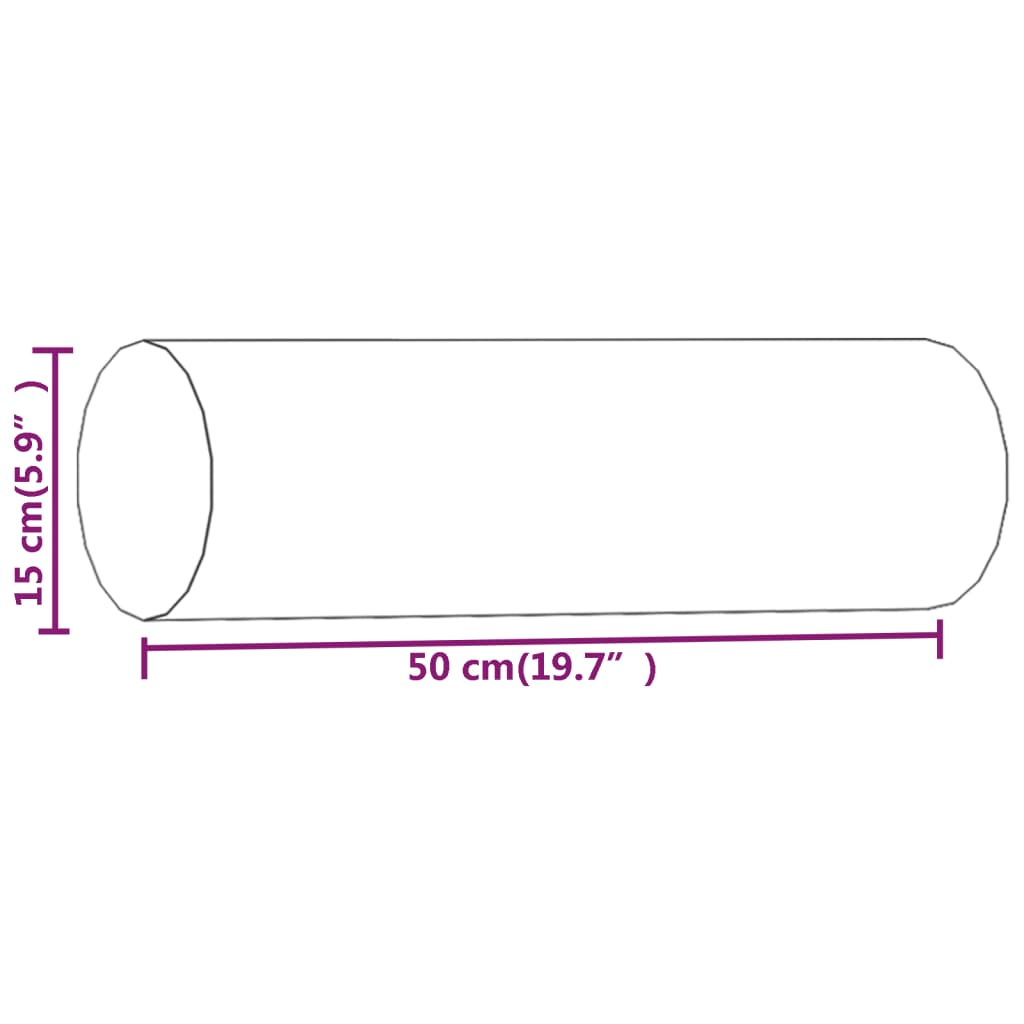 Zierkissen 2 Stk. Braun Ø15x50 cm Stoff