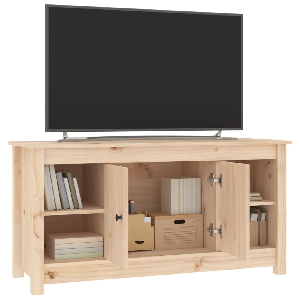 TV-Schrank 103x36,5x52 cm Massivholz Kiefer