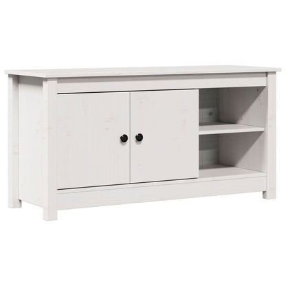 TV-Schrank Weiß 103x36,5x52 cm Massivholz Kiefer