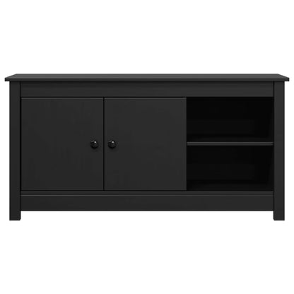 TV-Schrank Schwarz 103x36,5x52 cm Massivholz Kiefer