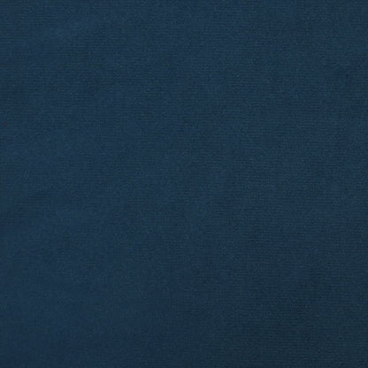 Schaukelsessel und Hocker mit Holzbeinen Blau Samt