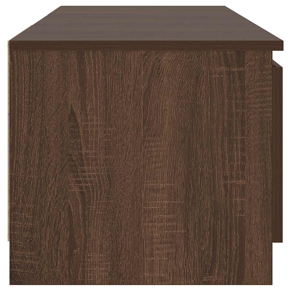 TV-Schrank mit LED-Leuchten Braun Eichen-Optik 140x40x36 cm