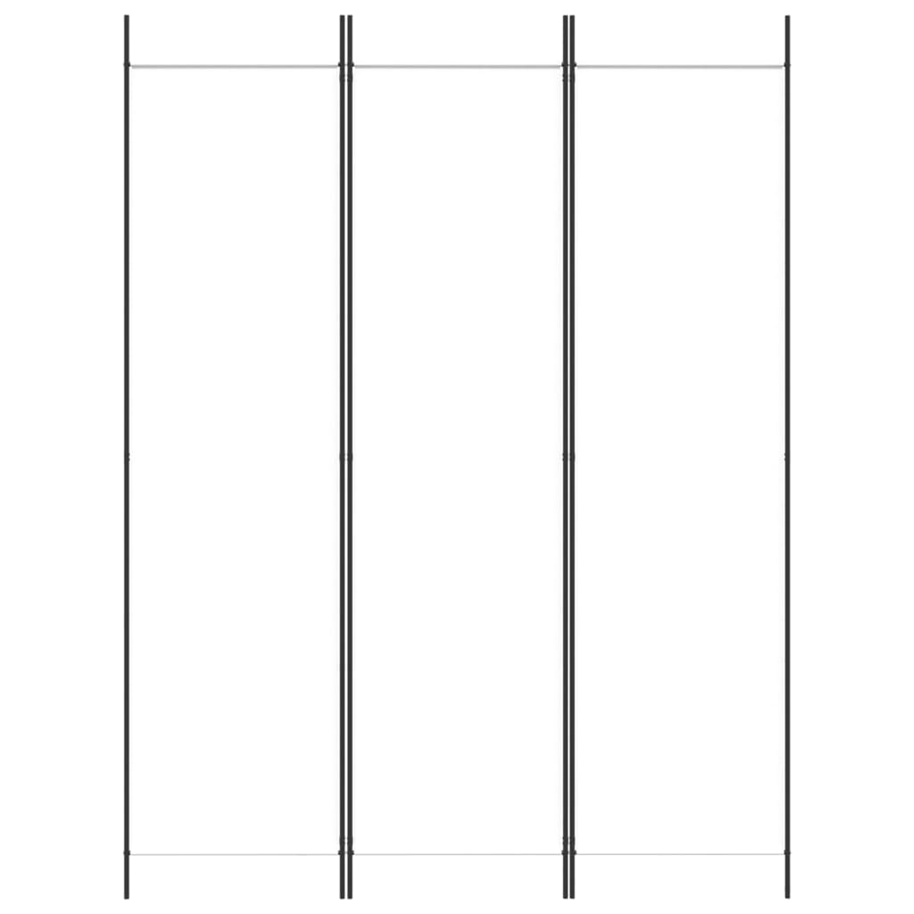 3-tlg. Paravent Weiß 150x200 cm Stoff