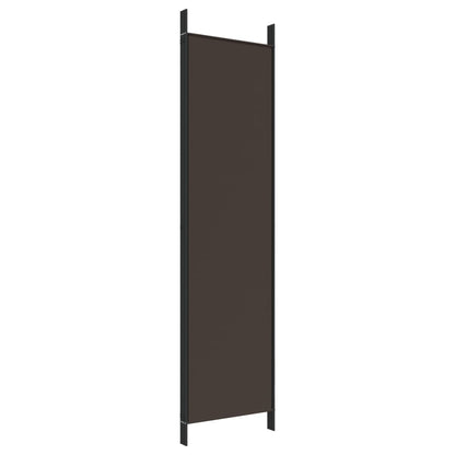 4-tlg. Paravent Braun 200x200 cm Stoff