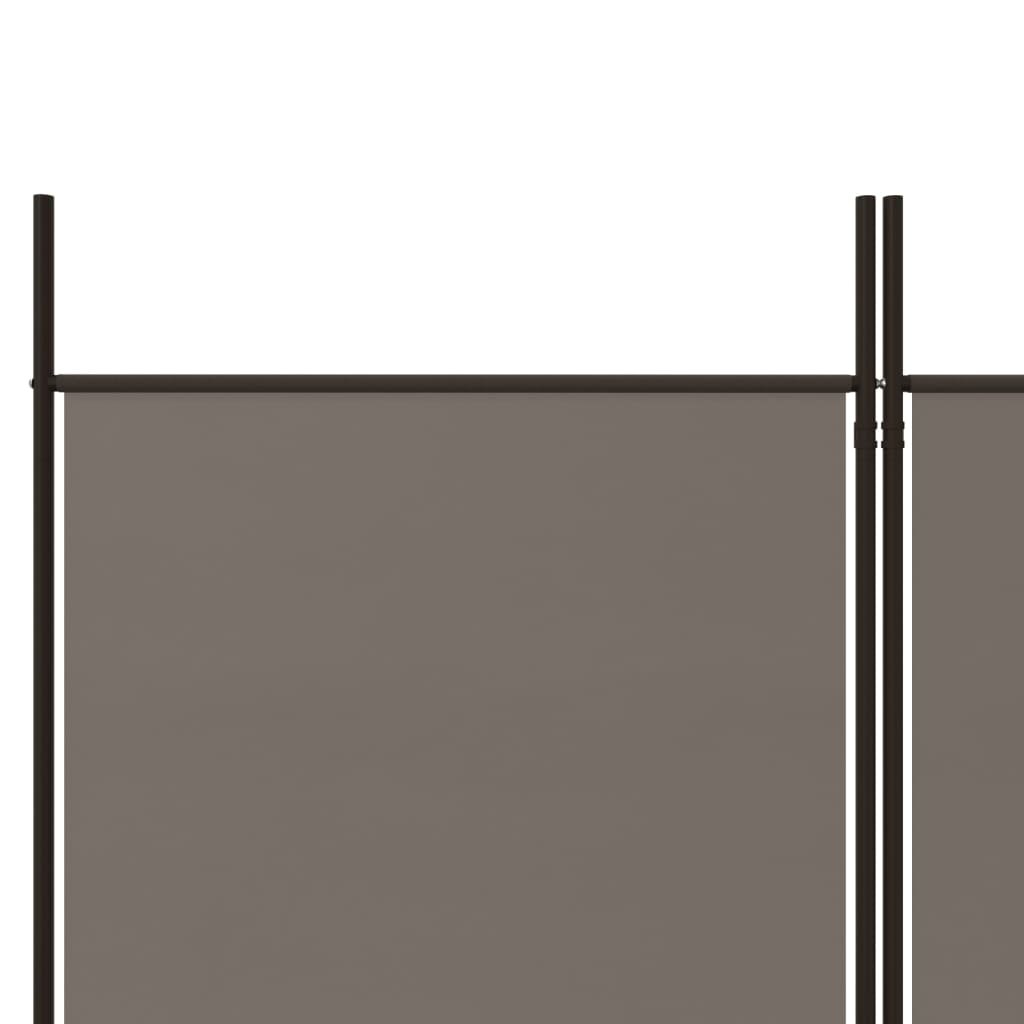 4-tlg. Paravent Anthrazit 200x200 cm Stoff