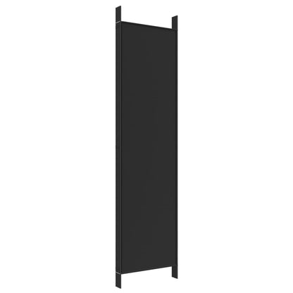 5-tlg. Paravent Schwarz 250x200 cm Stoff