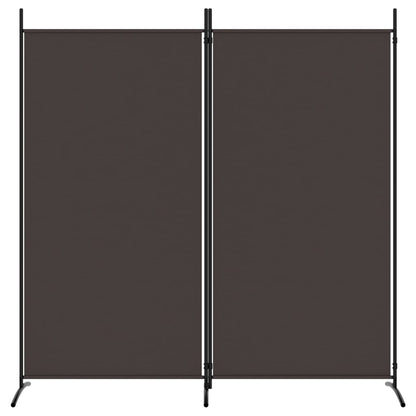 2-tlg. Paravent Braun 175x180 cm Stoff