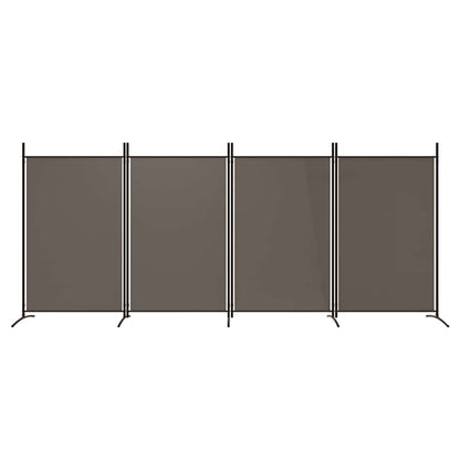 4-tlg. Paravent Anthrazit 346x180 cm Stoff