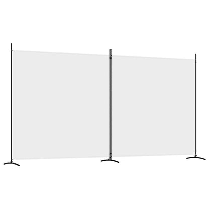 2-tlg. Paravent Weiß 348x180 cm Stoff