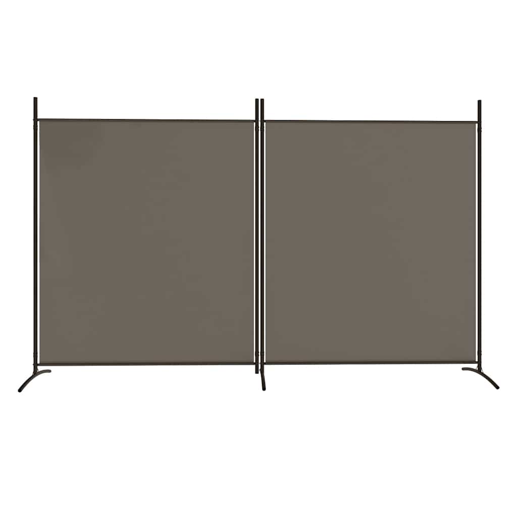 2-tlg. Paravent Anthrazit 348x180 cm Stoff