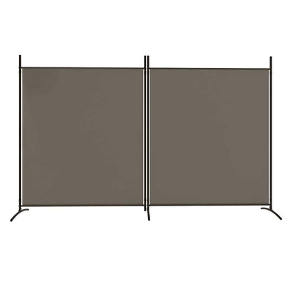 2-tlg. Paravent Anthrazit 348x180 cm Stoff