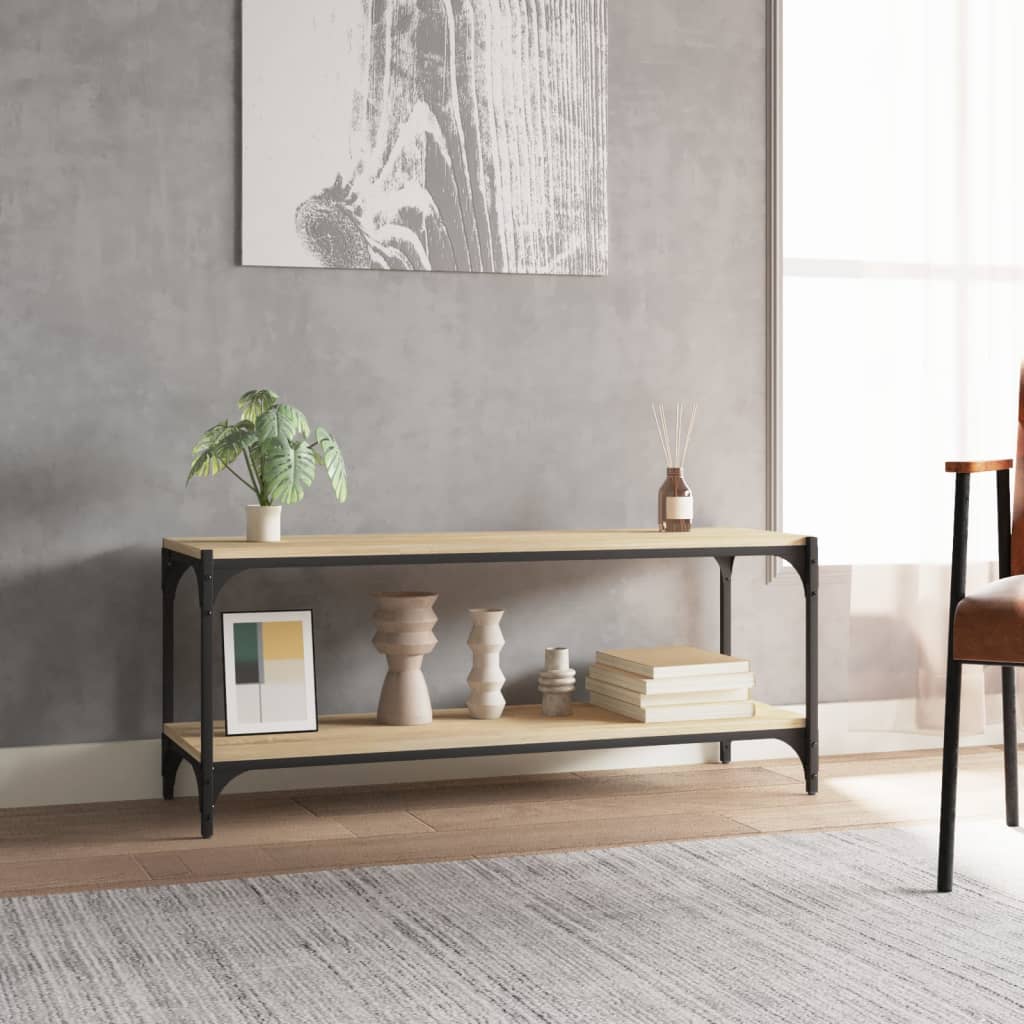 TV-Schrank Sonoma-Eiche 100x33x41 cm Holzwerkstoff und Stahl