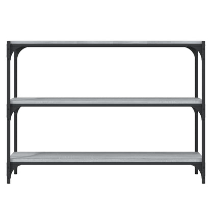 Bücherregal Grau Sonoma 100x33x70,5 cm Holzwerkstoff und Stahl