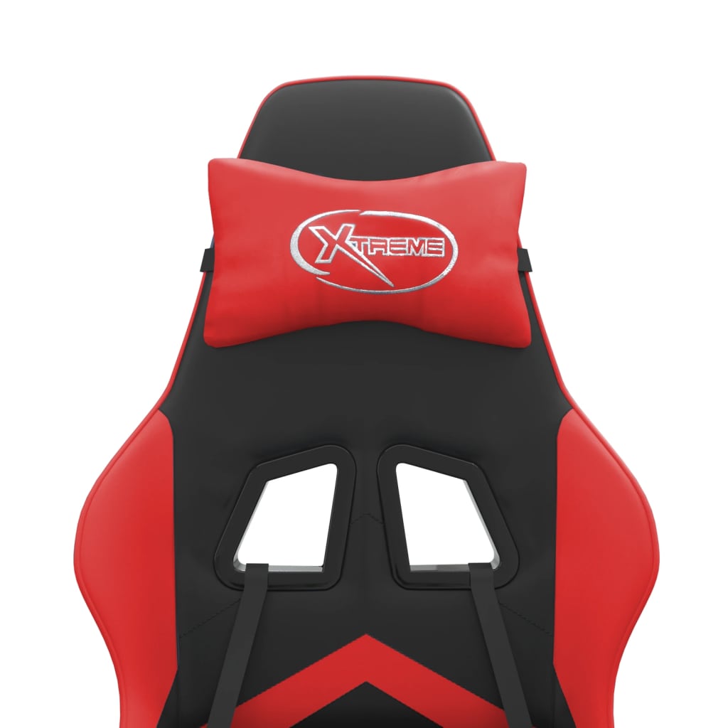 Gaming-Stuhl Drehbar Schwarz und Rot Kunstleder