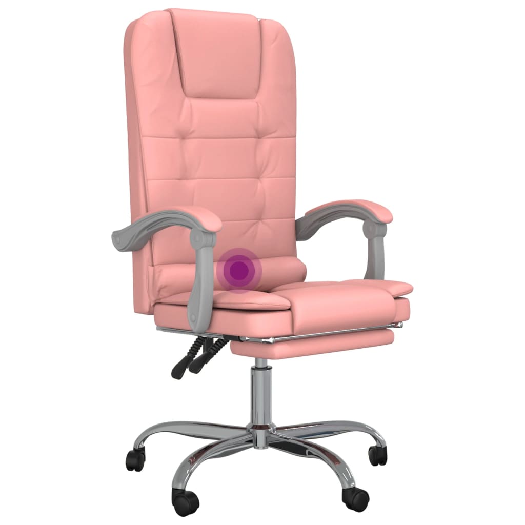 Bürostuhl mit Massagefunktion Rosa Kunstleder