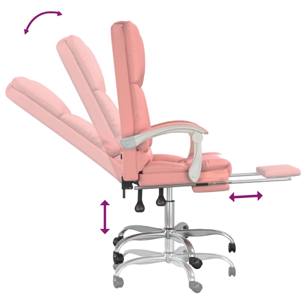 Bürostuhl mit Massagefunktion Rosa Kunstleder