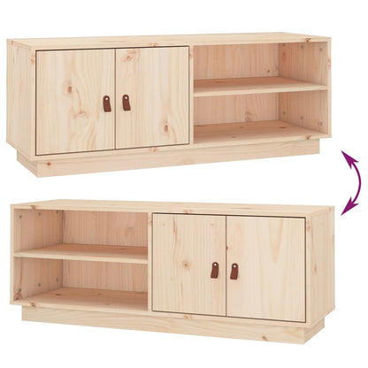 TV-Schrank 105x34x40 cm Massivholz Kiefer