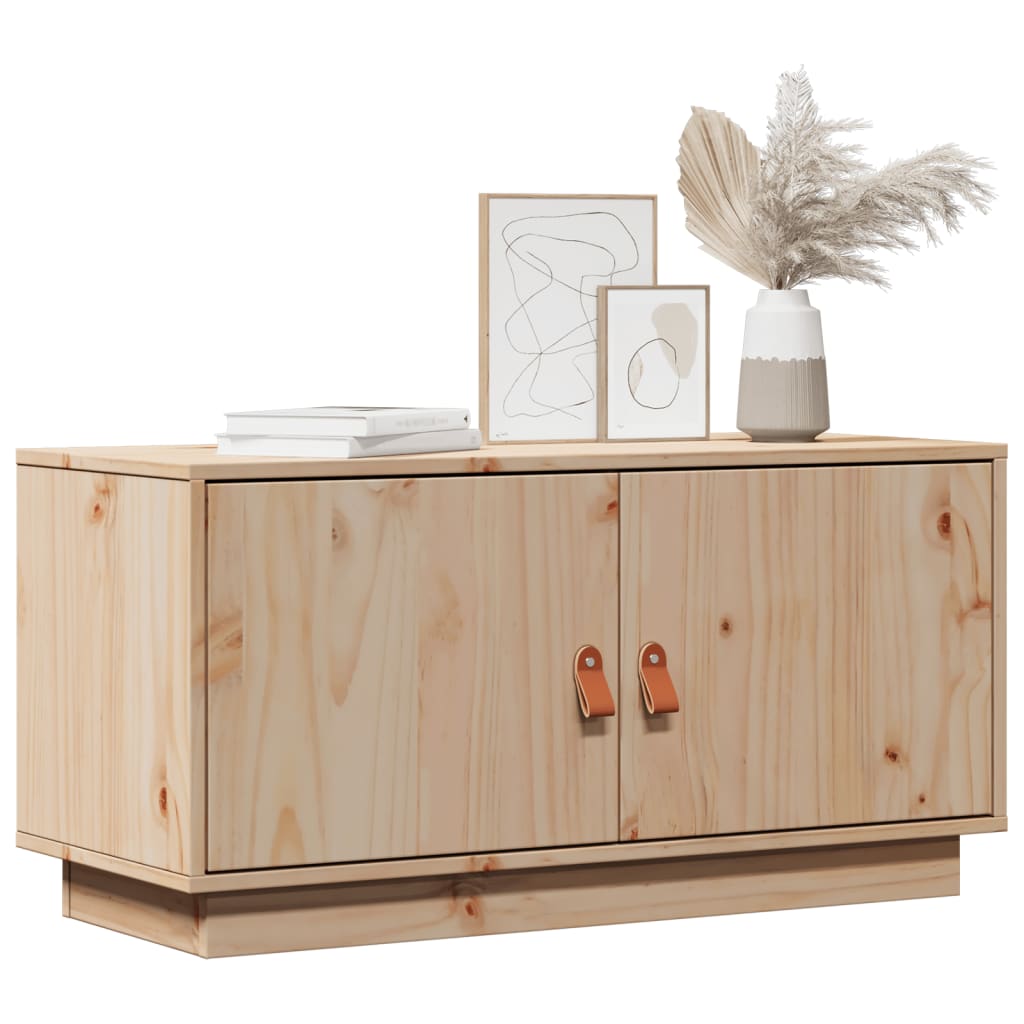 TV-Schrank 80x34x40 cm Massivholz Kiefer