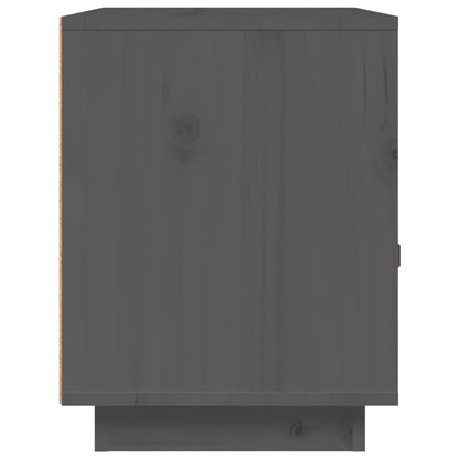 Nachttische 2 Stk. Grau 40x34x45 cm Massivholz Kiefer