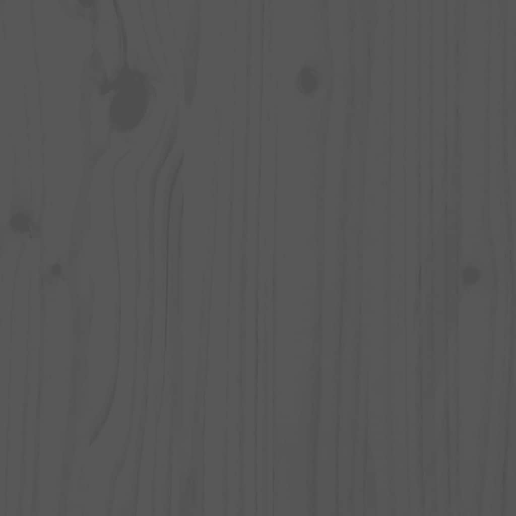 Nachttische 2 Stk. Grau 40x34x55 cm Massivholz Kiefer