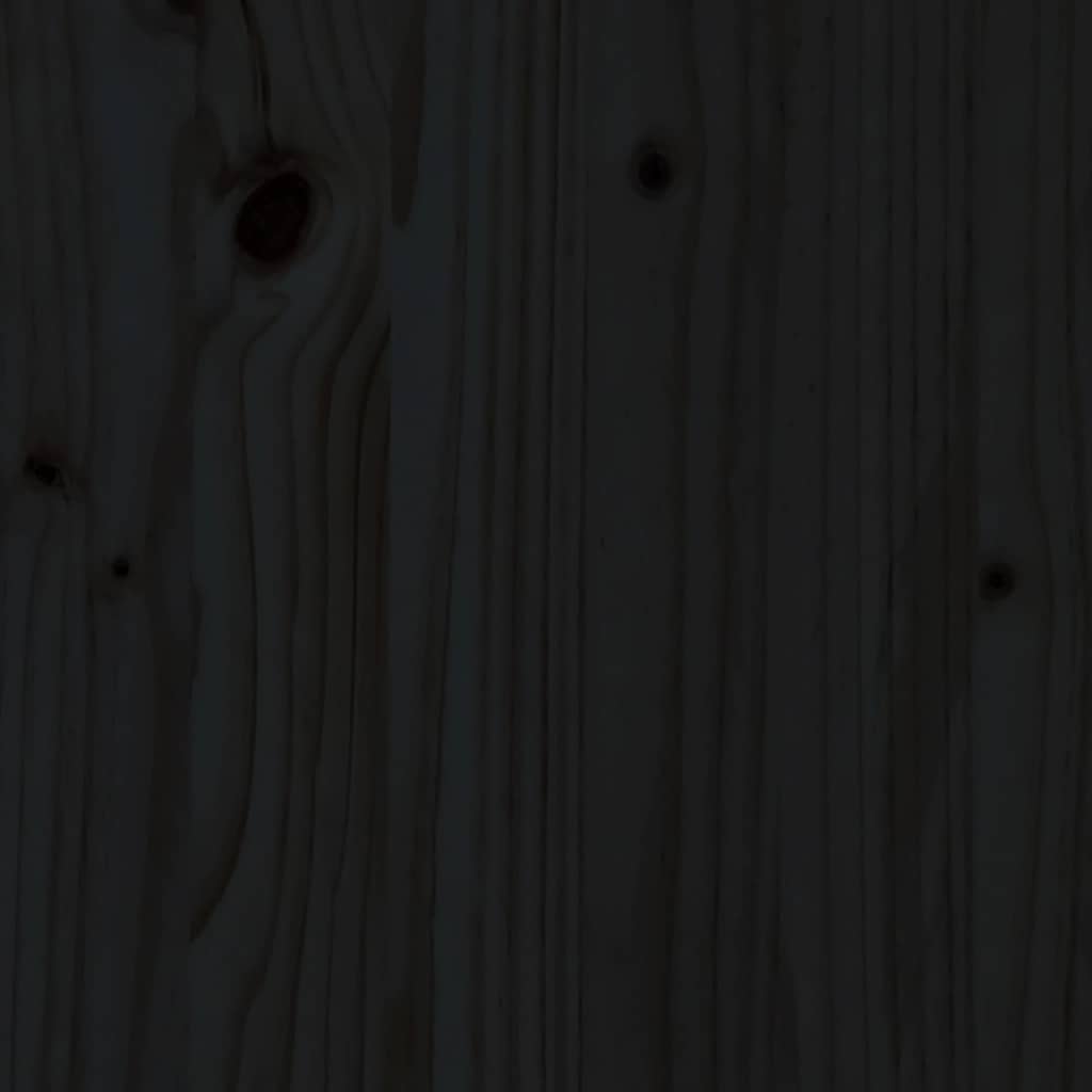 Nachttische 2 Stk. Schwarz 40x34x55 cm Massivholz Kiefer