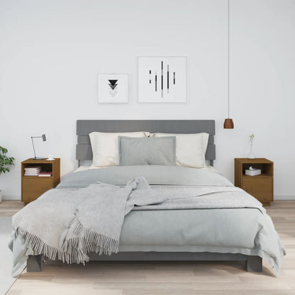 Nachttische 2 Stk. Honigbraun 40x34x55 cm Massivholz Kiefer