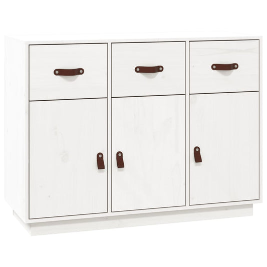Sideboard Weiß 100x40x75 cm Massivholz Kiefer