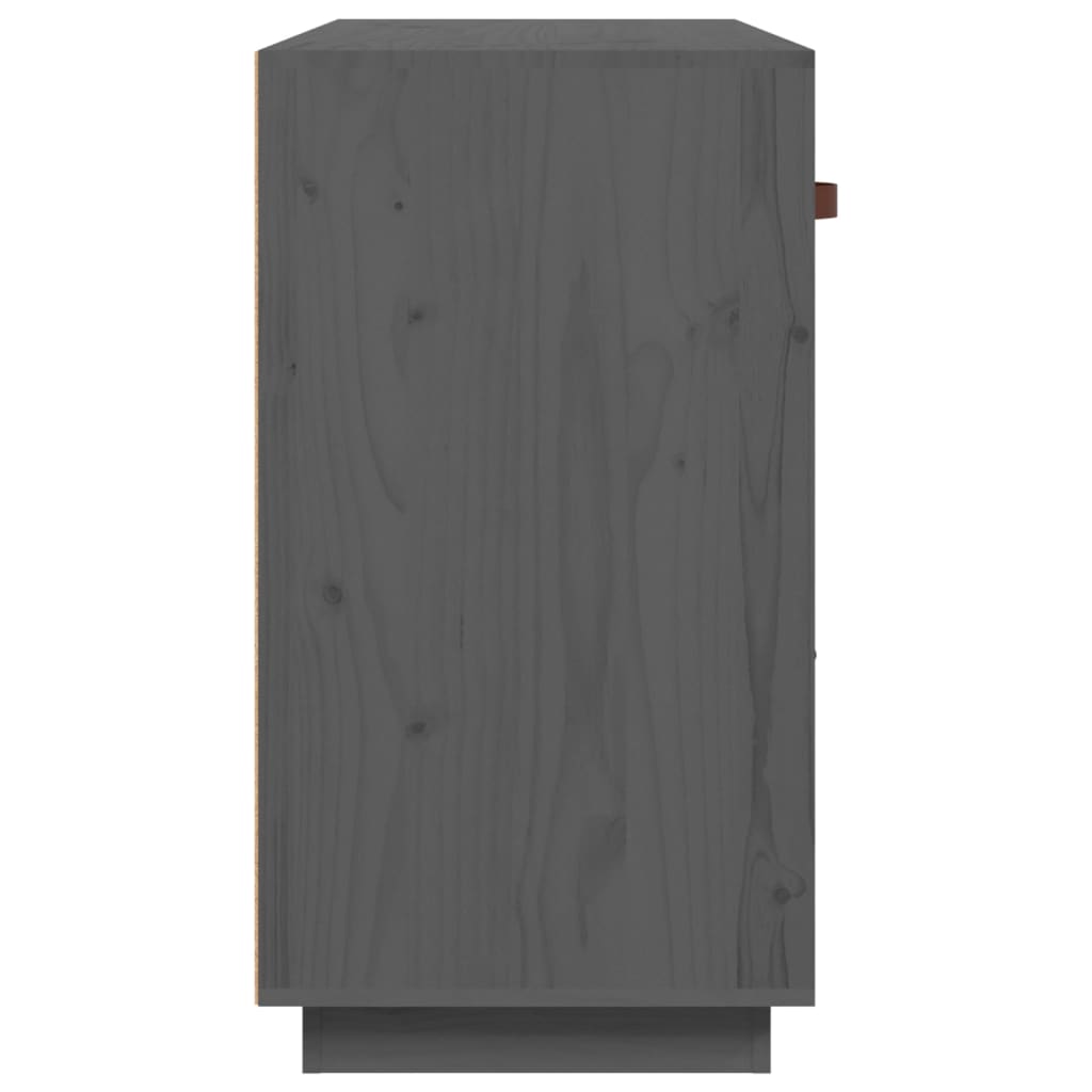 Sideboard Grau 100x40x75 cm Massivholz Kiefer