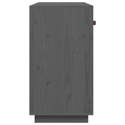 Sideboard Grau 100x40x75 cm Massivholz Kiefer