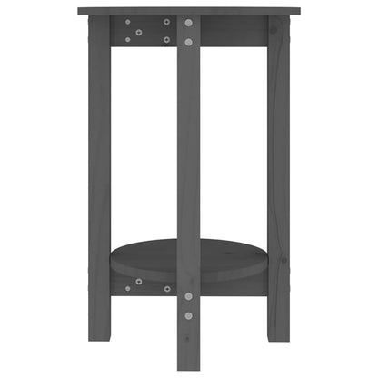 Couchtisch Grau Ø 40x60 cm Massivholz Kiefer