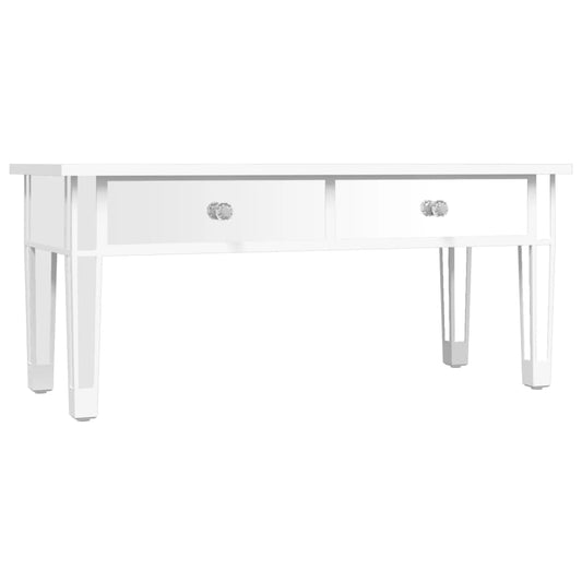 Spiegel-Couchtisch 106x45x45 cm Holzwerkstoff und Glas