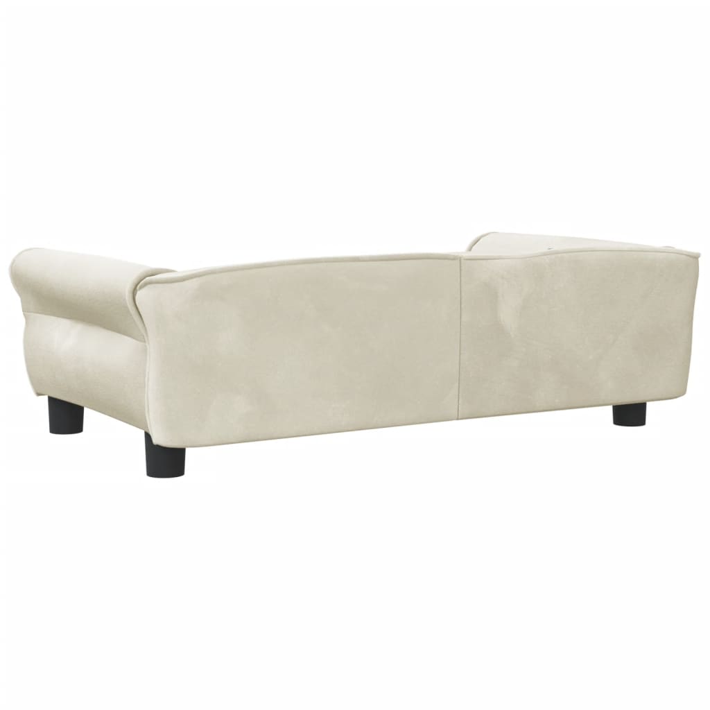 Hundebett Creme 95x55x30 cm Samt