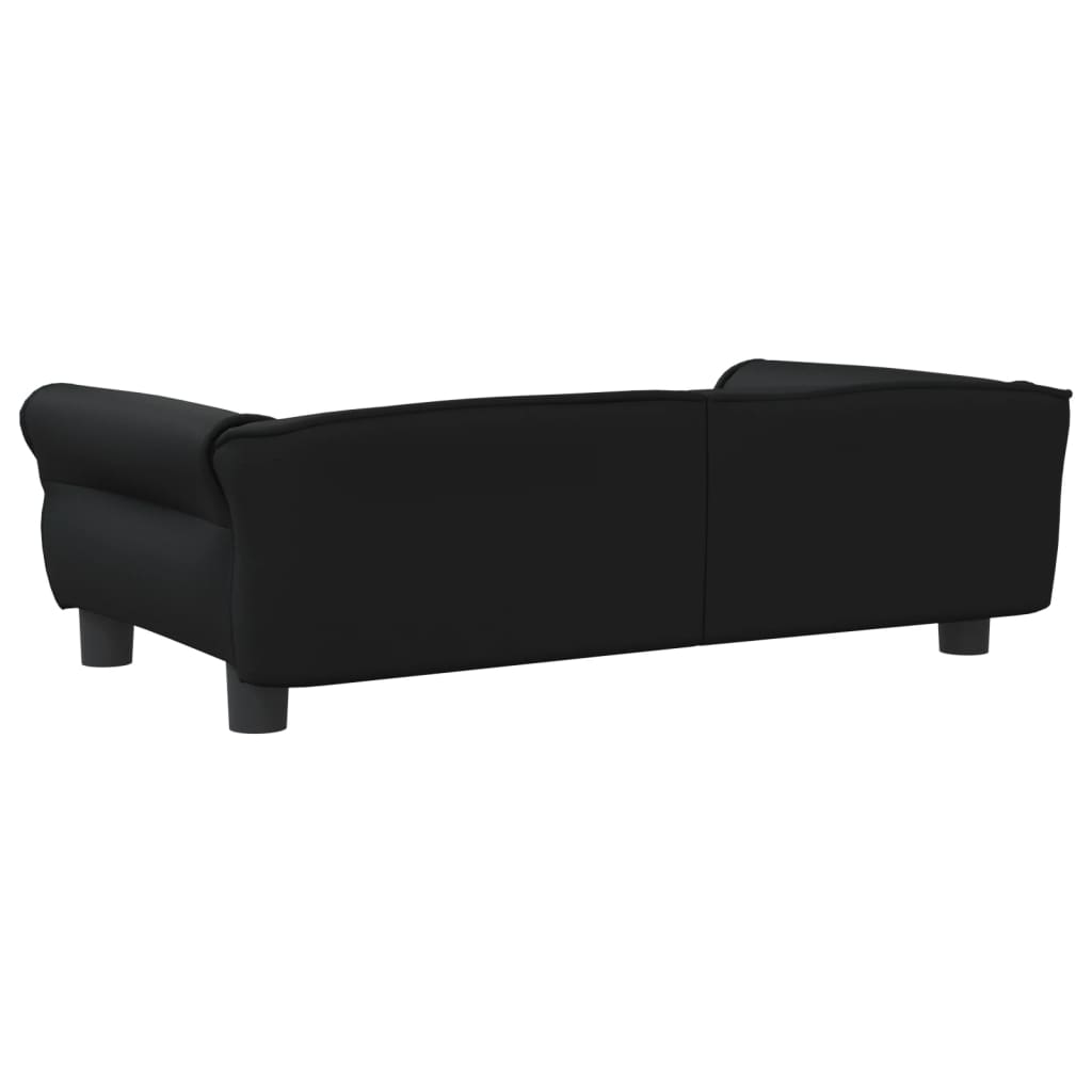 Hundebett Schwarz 95x55x30 cm Kunstleder