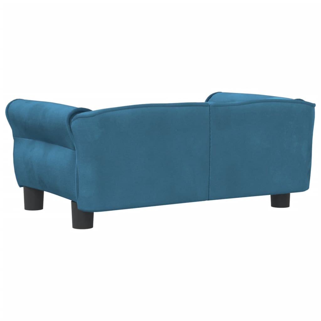 Hundebett Blau 70x45x30 cm Samt