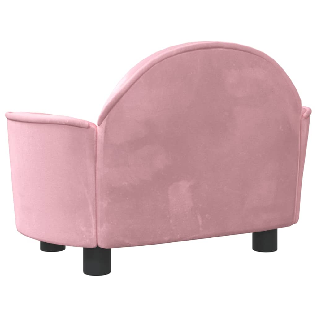 Hundebett Rosa 66x40x45 cm Samt