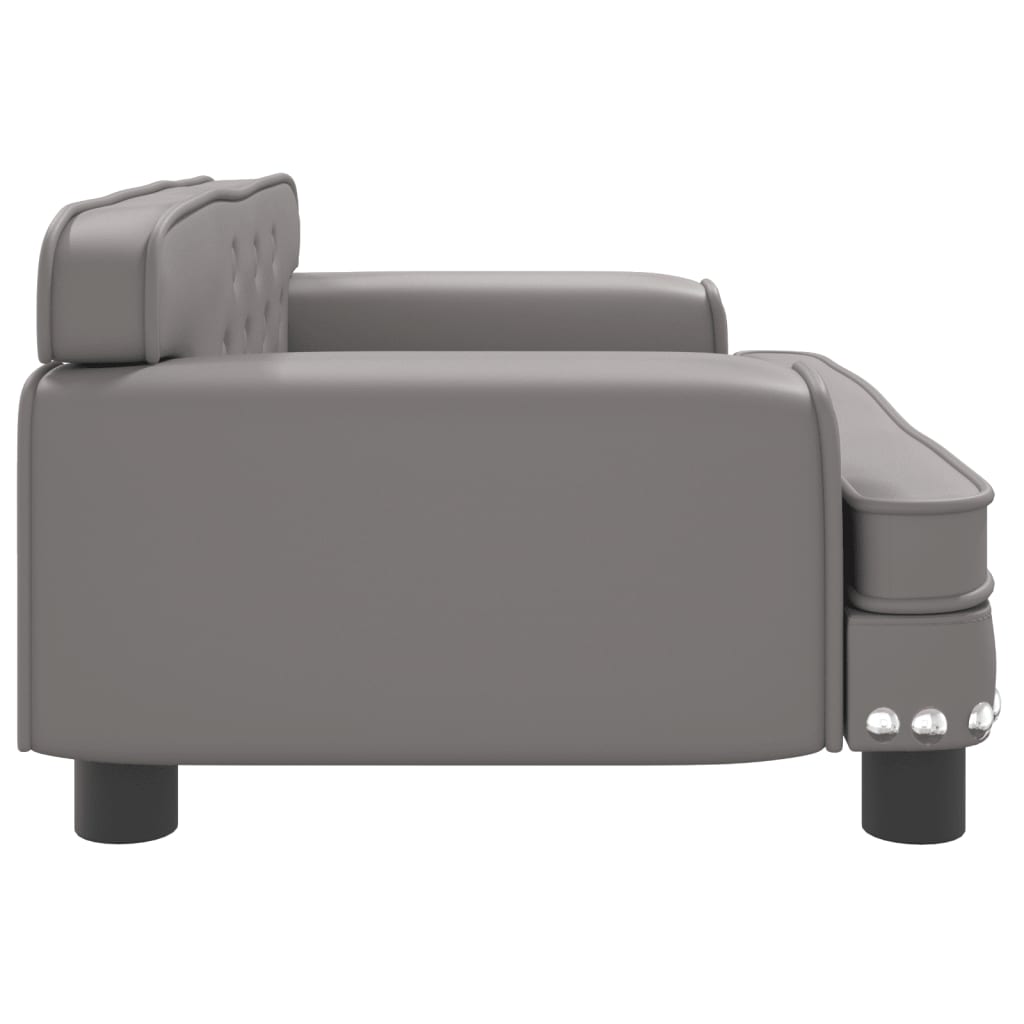 Hundebett Grau 70x45x30 cm Kunstleder