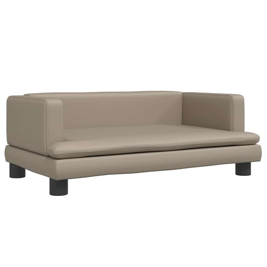 Hundebett Cappuccino-Braun 80x45x30 cm Kunstleder