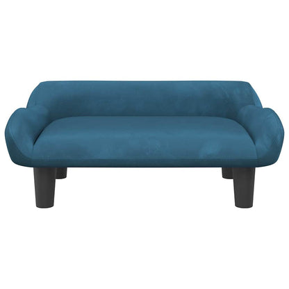 Hundebett Blau 70x40x24 cm Samt
