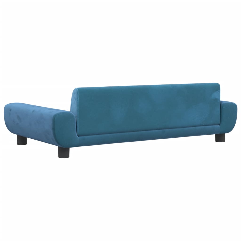 Hundebett Blau 100x54x33 cm Samt