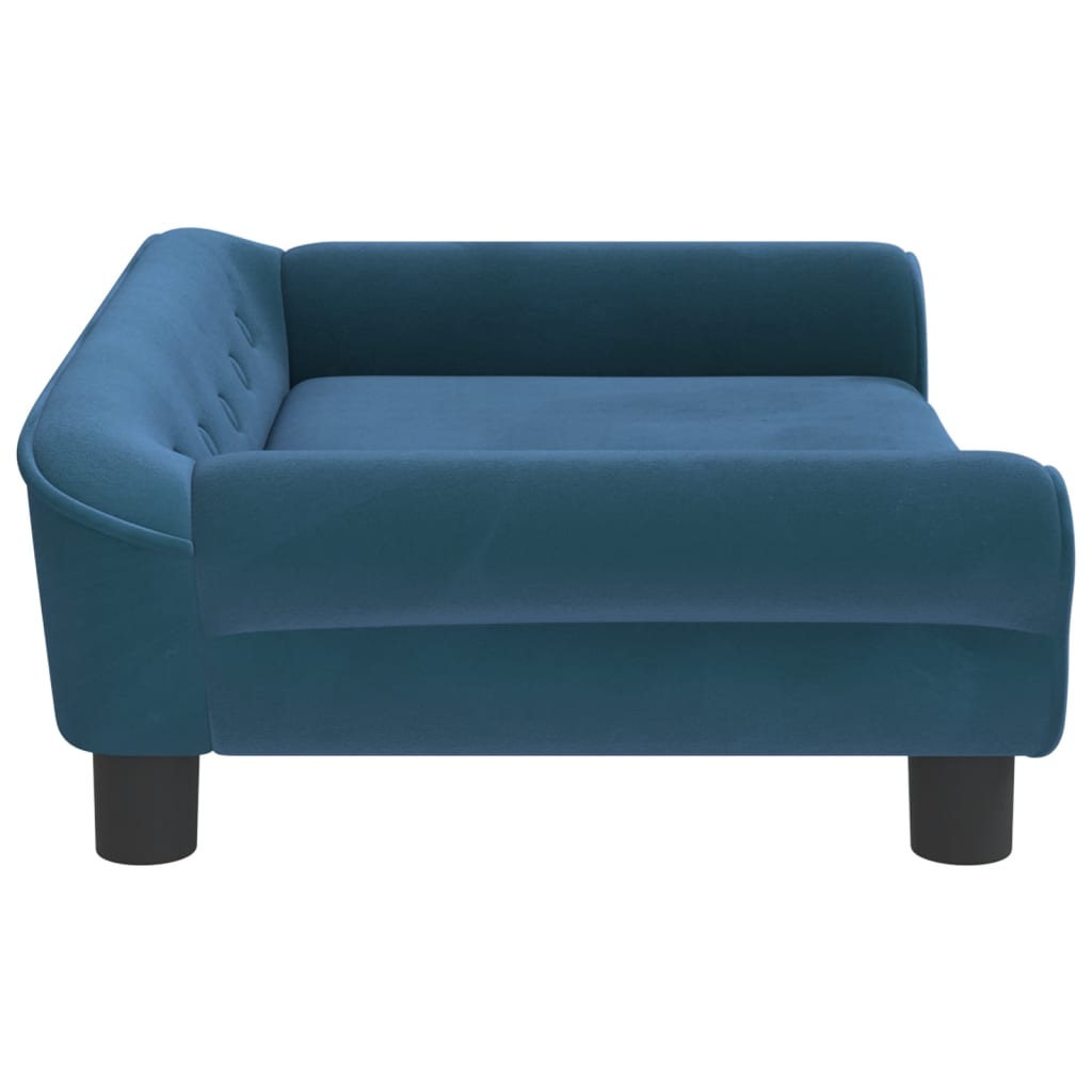 Hundebett Blau 70x48x22 cm Samt