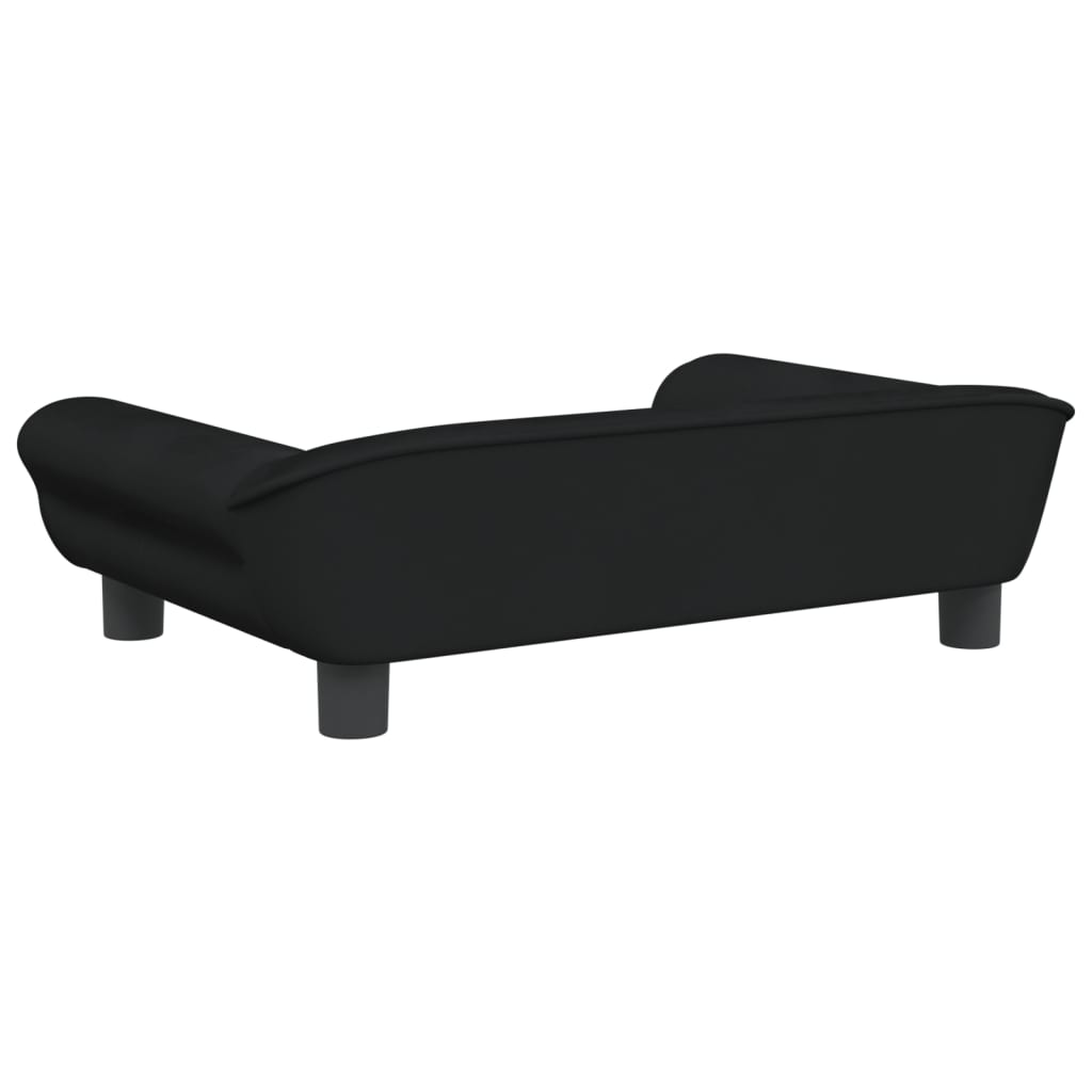 Hundebett Schwarz 70x48x22 cm Samt