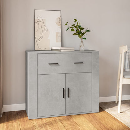 Sideboard Betongrau 80x33x70 cm Holzwerkstoff
