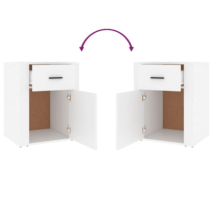 Nachttisch Weiß 50x36x60 cm Holzwerkstoff