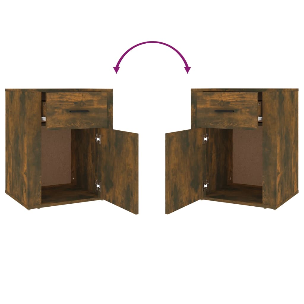 Nachttisch Räuchereiche 50x36x60 cm Holzwerkstoff