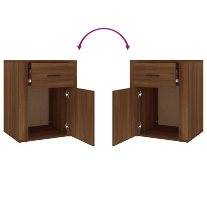 Nachttisch Braun Eichen-Optik 50x36x60 cm Holzwerkstoff